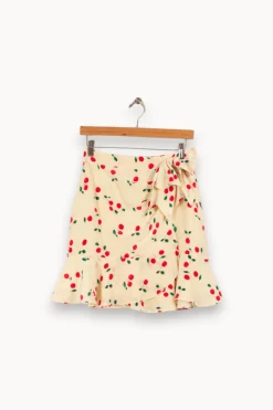 Flash Sale The Kooples Jupe blanche à motif de cerises - Taille M/38 Beige