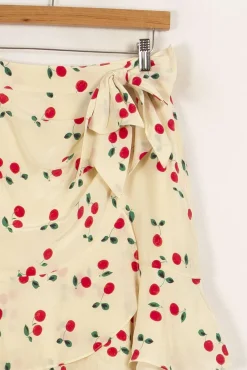 Flash Sale The Kooples Jupe blanche à motif de cerises - Taille M/38 Beige
