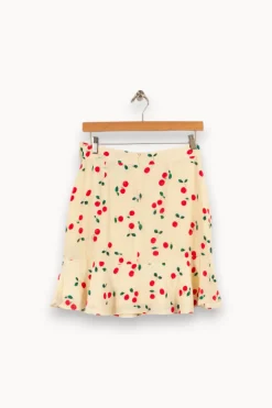Flash Sale The Kooples Jupe blanche à motif de cerises - Taille M/38 Beige