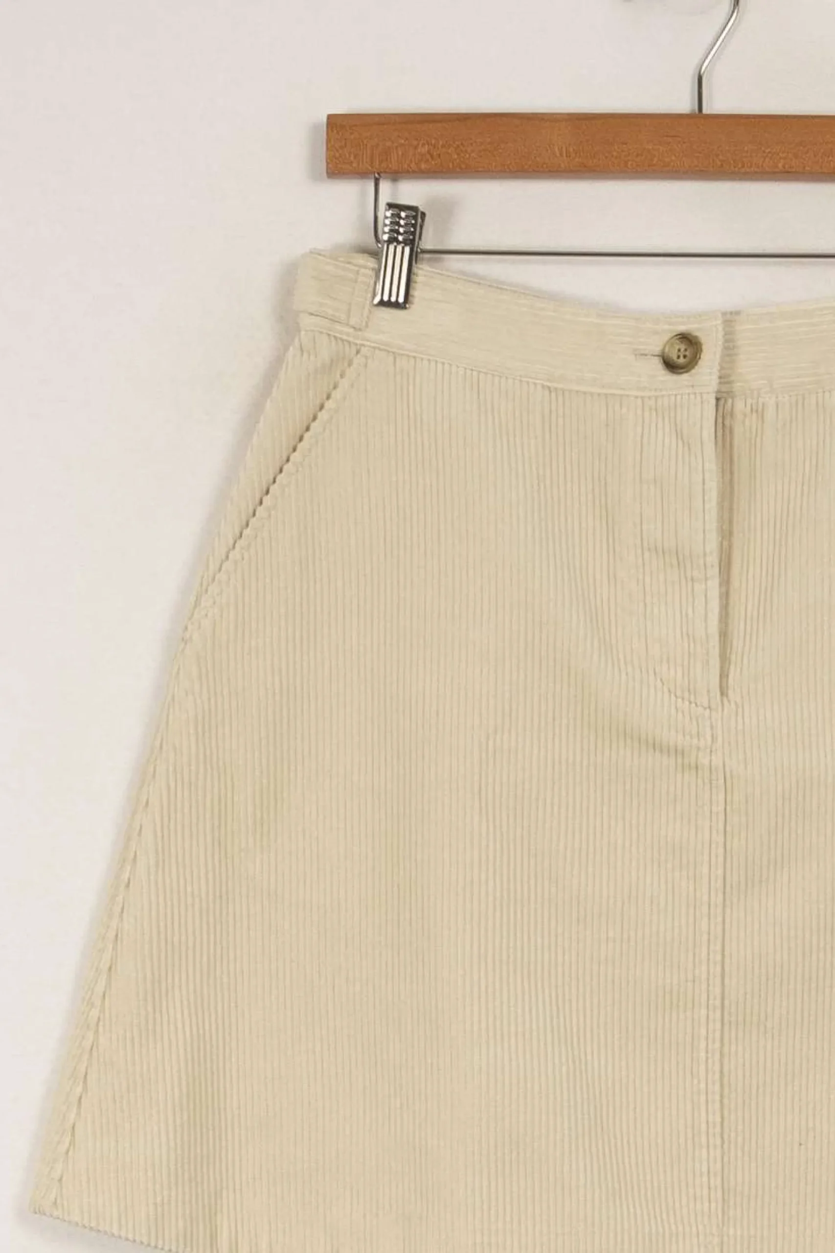Cheap Comptoir des Cotonniers Jupe he côtelée - Taille L/40 Blanc