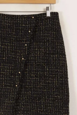 Flash Sale Caroll Jupe e foncée et dorée - Taille L/40 Bleu