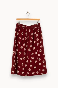 New Comptoir des Cotonniers Jupe à motifs - Taille M/38 Bordeaux