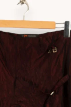 New La Fée Maraboutée Jupe satinée - Taille XL/42 Bordeaux