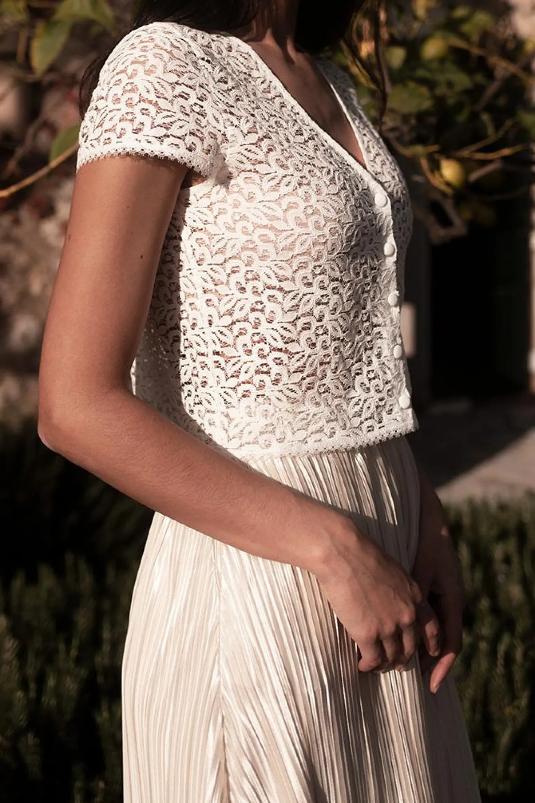 Clearance Maison Lemoine Jupe Camilla Champagne - 38 Blanc