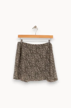 Best Sale Sézane Jupe courte à motifs - Taille XS/34 Gris