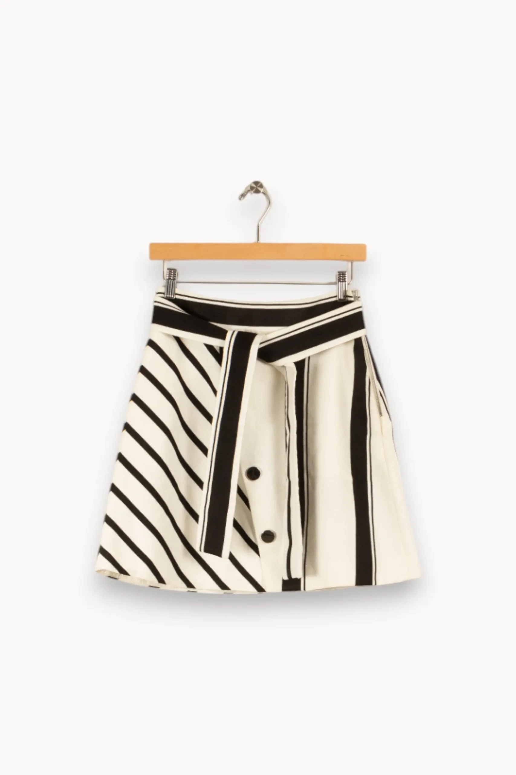 Cheap Maje Jupe courte blanche et noire - Taille M/38 Multicolore