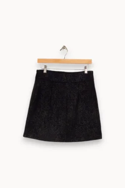 Outlet La Fée Maraboutée Jupe courte en jacquard - M/38 Bleu