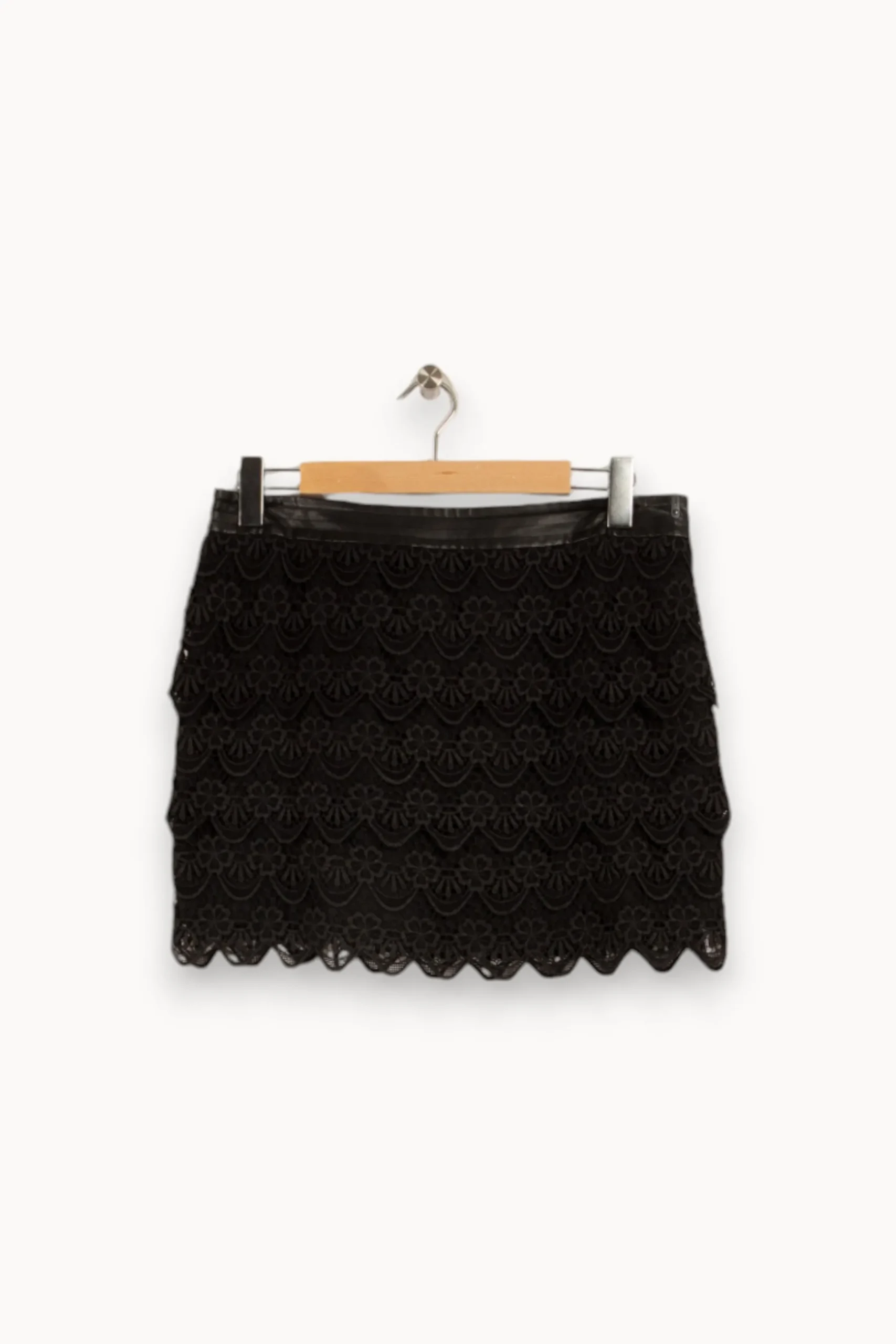 Flash Sale IKKS Jupe courte e à broderies - Taille XL/42 Noir