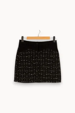 Shop I.Code Jupe courte e en tweed - Taille M/38 Noir