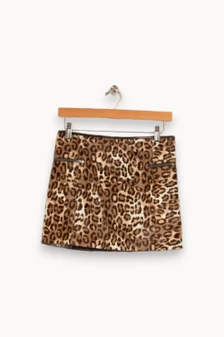 Flash Sale Joseph Jupe en cuir léopard - Taille S/36 Marron