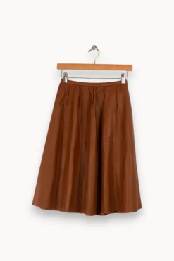 Shop Maison 123 Jupe en cuir - Taille XS/34 Marron