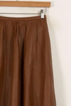 Shop Maison 123 Jupe en cuir - Taille XS/34 Marron
