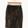 Shop IKKS Jupe en cuir - Taille M/38 Noir