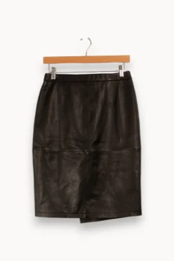 Shop IKKS Jupe en cuir - Taille M/38 Noir