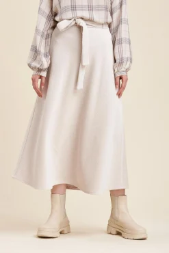 Discount La Fée Maraboutée Jupe en velours cotelé - S/36 Beige