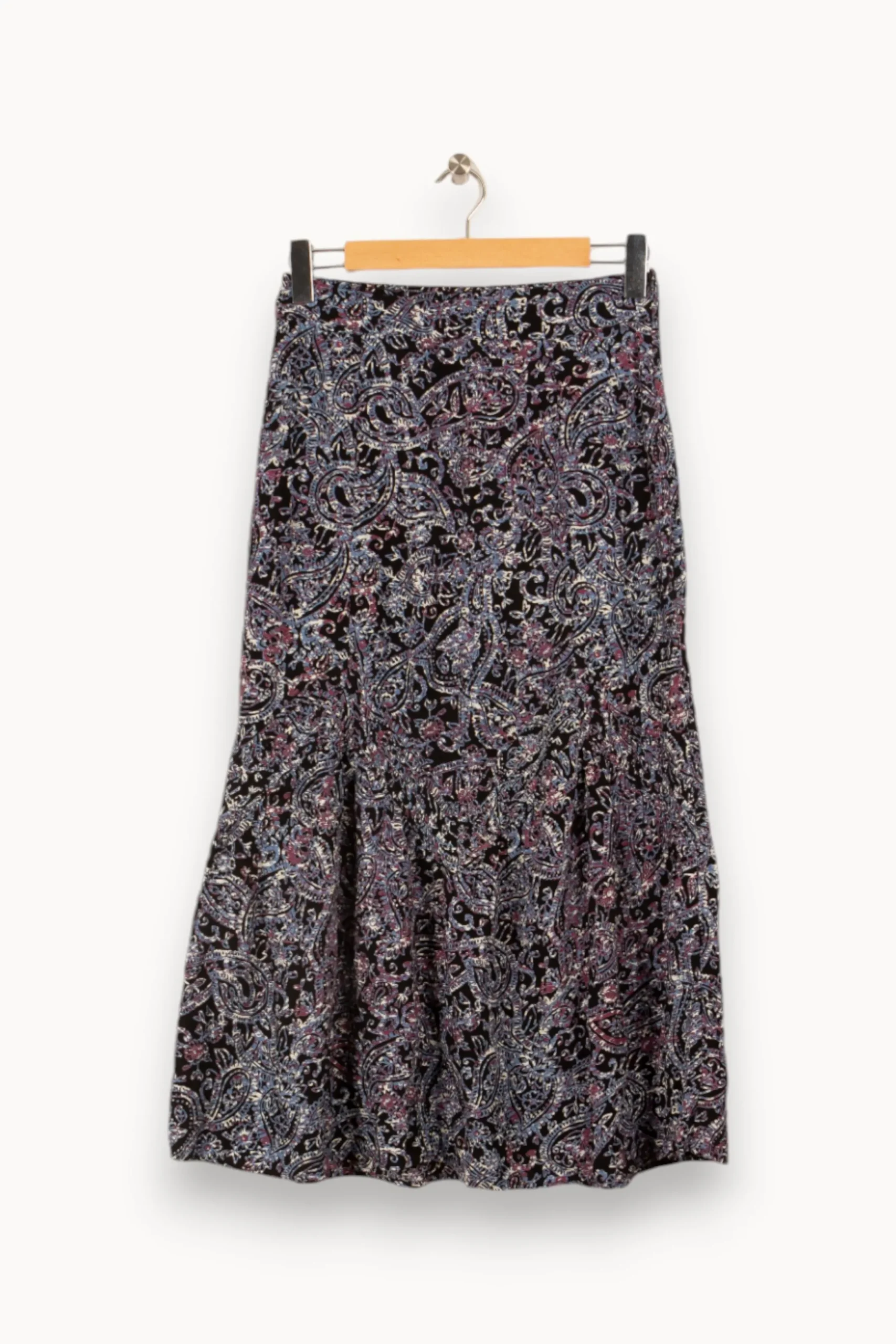 Fashion La Fée Maraboutée Jupe longue imprimée à volant en viscose écoresponsable - S/36 Multicolore