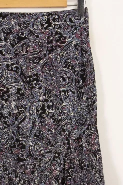 Fashion La Fée Maraboutée Jupe longue imprimée à volant en viscose écoresponsable - S/36 Multicolore