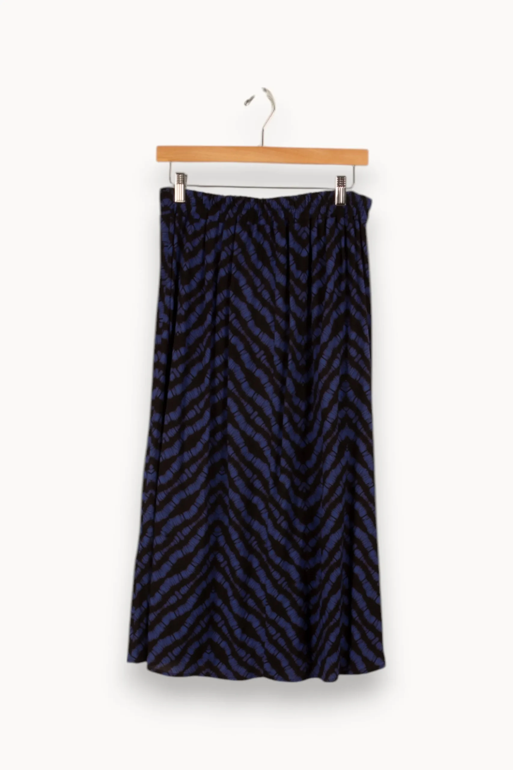 Discount La Fée Maraboutée Jupe mi-longue à imprimé bicolore - L/40 Bleu