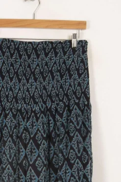 New La Fée Maraboutée Jupe mi-longue évasée en voile imprimé - L/40 Bleu
