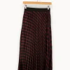 Sale La Fée Maraboutée Jupe e rayée bordeaux - Taille XS/34 Noir
