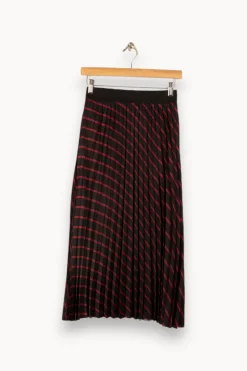 Sale La Fée Maraboutée Jupe e rayée bordeaux - Taille XS/34 Noir