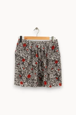 Discount Zadig&Voltaire Jupe noire/blanche à motif rouge de fleur - Taille M/38 Multicolore