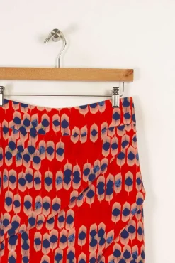 Hot One Step Jupe à motifs - Taille M/38 Rouge