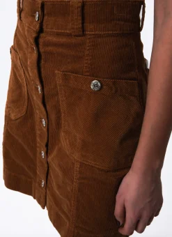 Sale Côtelé Paris Jupe trapeze camel - XS/34 Marron