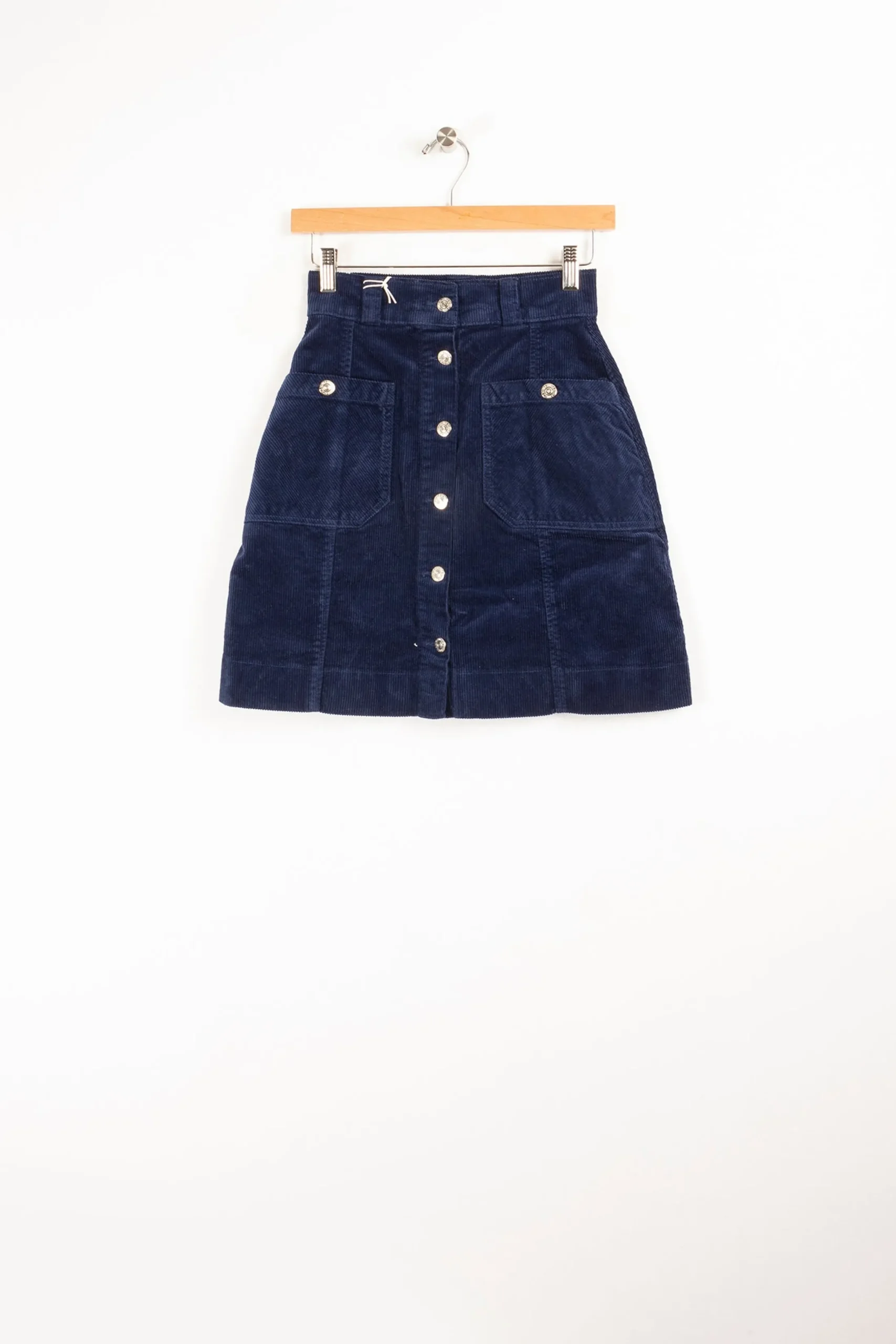 Flash Sale Côtelé Paris Jupe trapeze denim - XS/34 Bleu