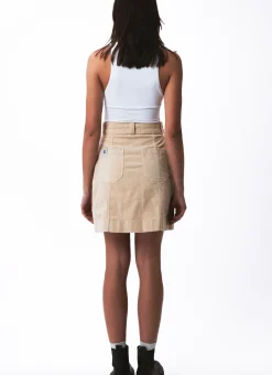 Hot Côtelé Paris Jupe trapeze sable - XS/34 Beige