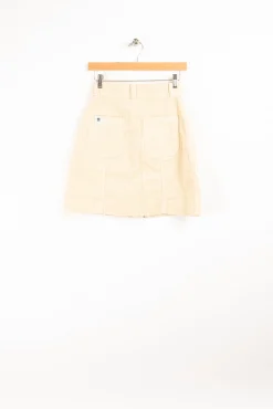 Hot Côtelé Paris Jupe trapeze sable - XS/34 Beige