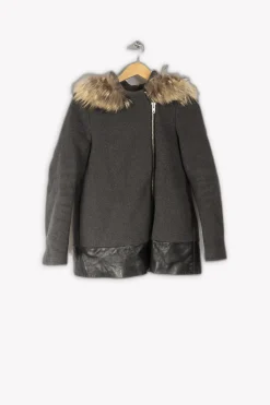 Shop Sandro Manteau - 38 Gris