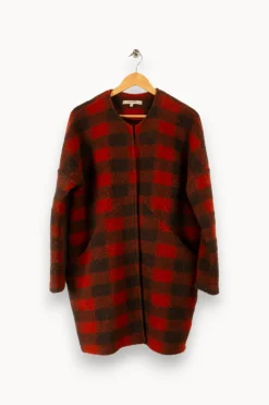 Best Sale La Fée Maraboutée Manteau à carreaux bicolores - M/38 Multicolore