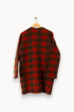 Best Sale La Fée Maraboutée Manteau à carreaux bicolores - M/38 Multicolore