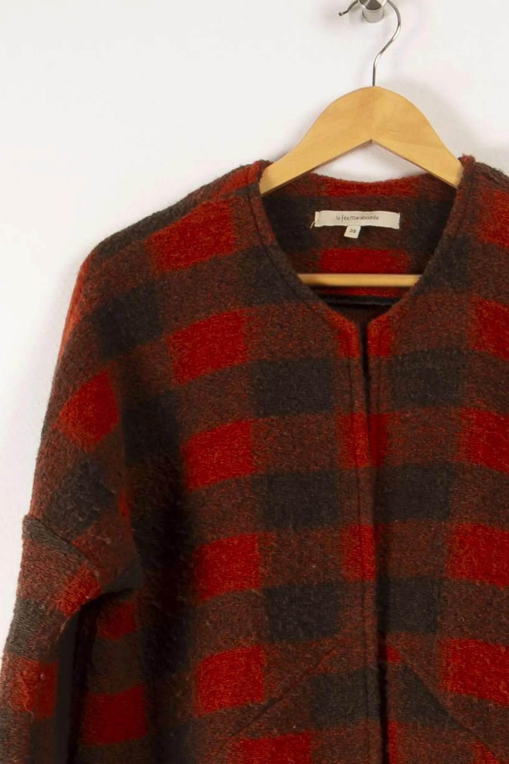 Best Sale La Fée Maraboutée Manteau à carreaux bicolores - M/38 Multicolore