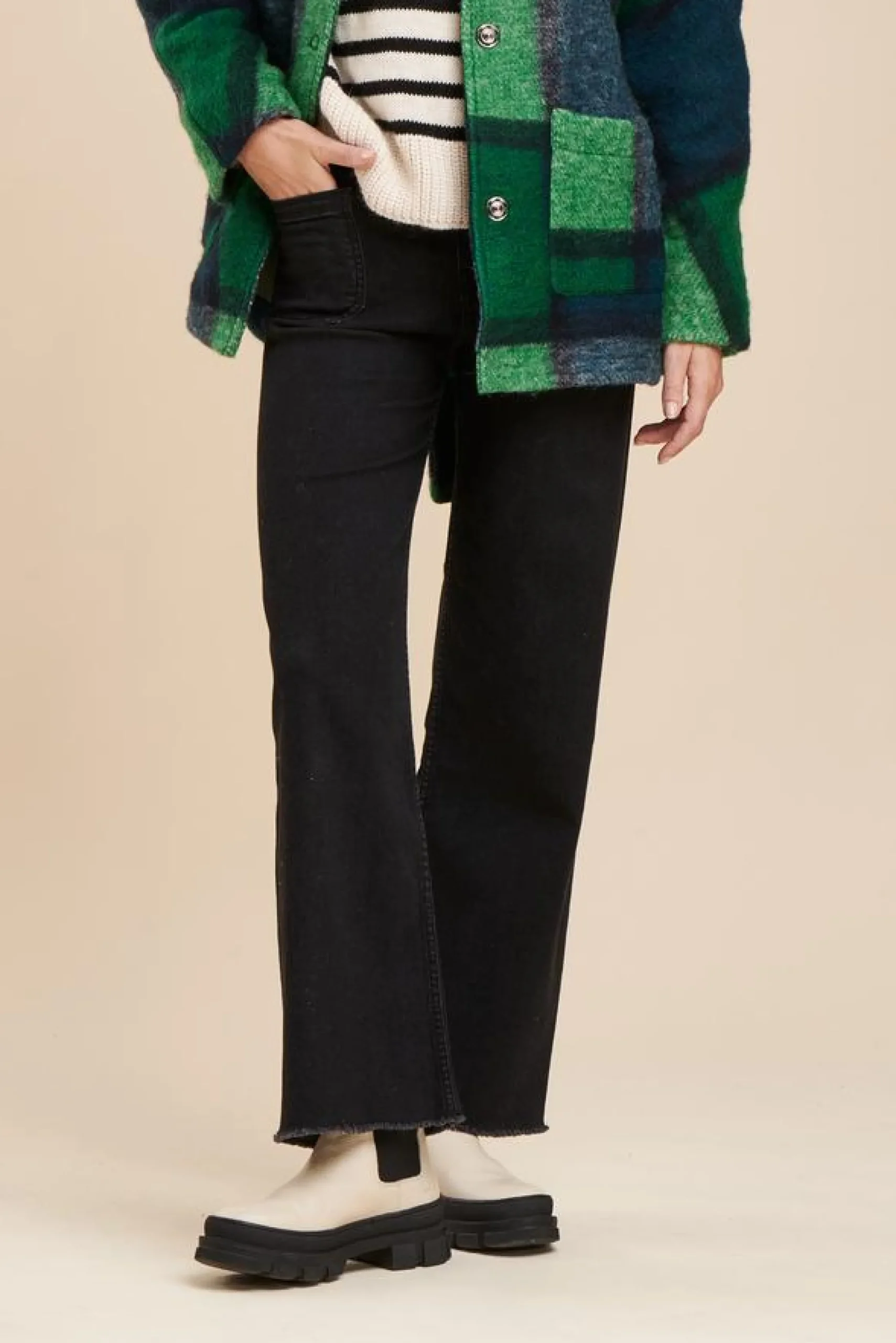 Outlet La Fée Maraboutée Manteau court ceinturé - S/36 Multicolore