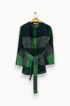 Outlet La Fée Maraboutée Manteau court ceinturé - S/36 Multicolore