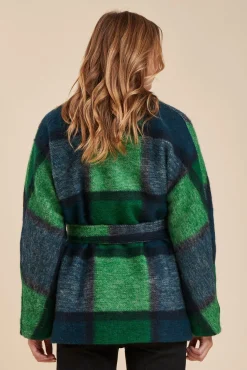 Outlet La Fée Maraboutée Manteau court ceinturé - S/36 Multicolore