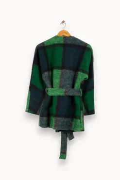 Outlet La Fée Maraboutée Manteau court ceinturé - S/36 Multicolore