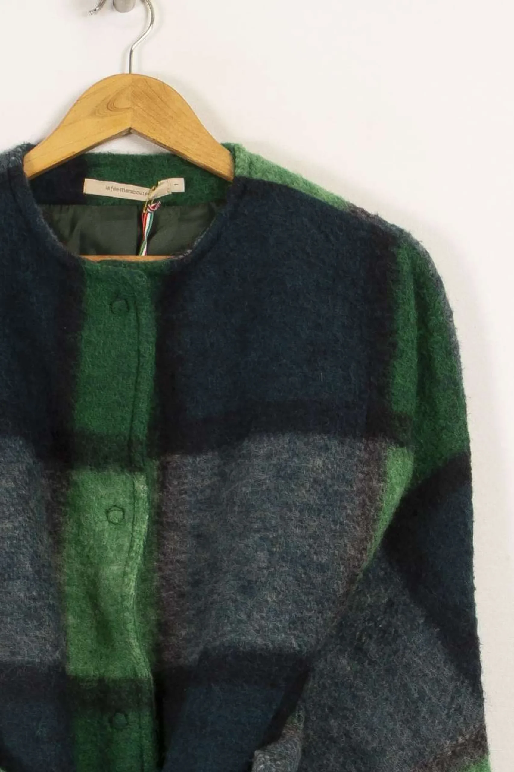 Outlet La Fée Maraboutée Manteau court ceinturé - S/36 Multicolore