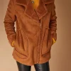 Best La Fée Maraboutée Manteau court effet peau retournée - 42 Marron