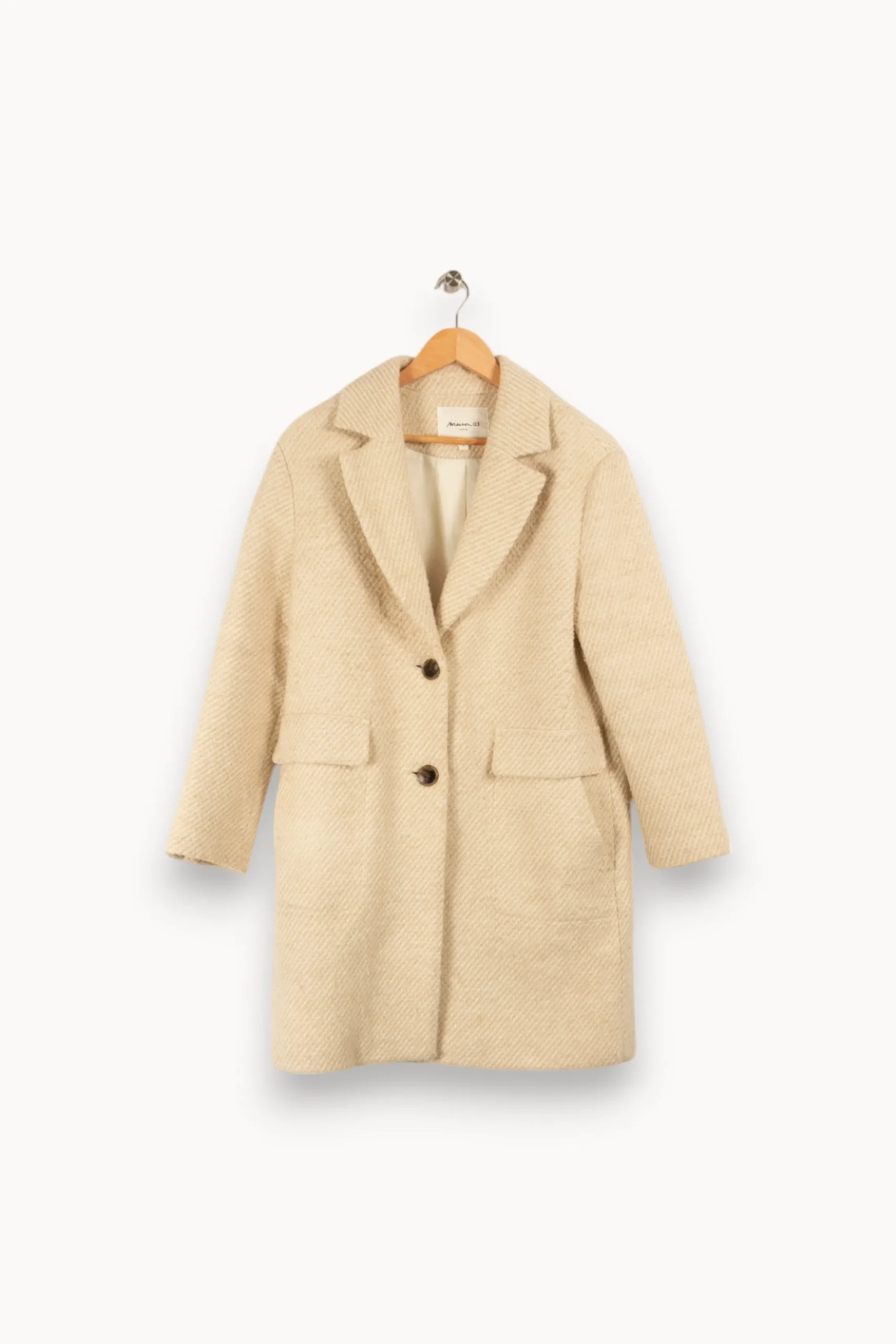 Best Maison 123 Manteau en laine - Taille S/36 Beige
