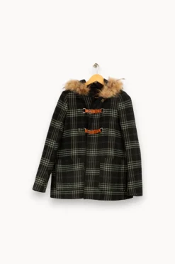 Store Maje Manteau laine - S/36 Vert