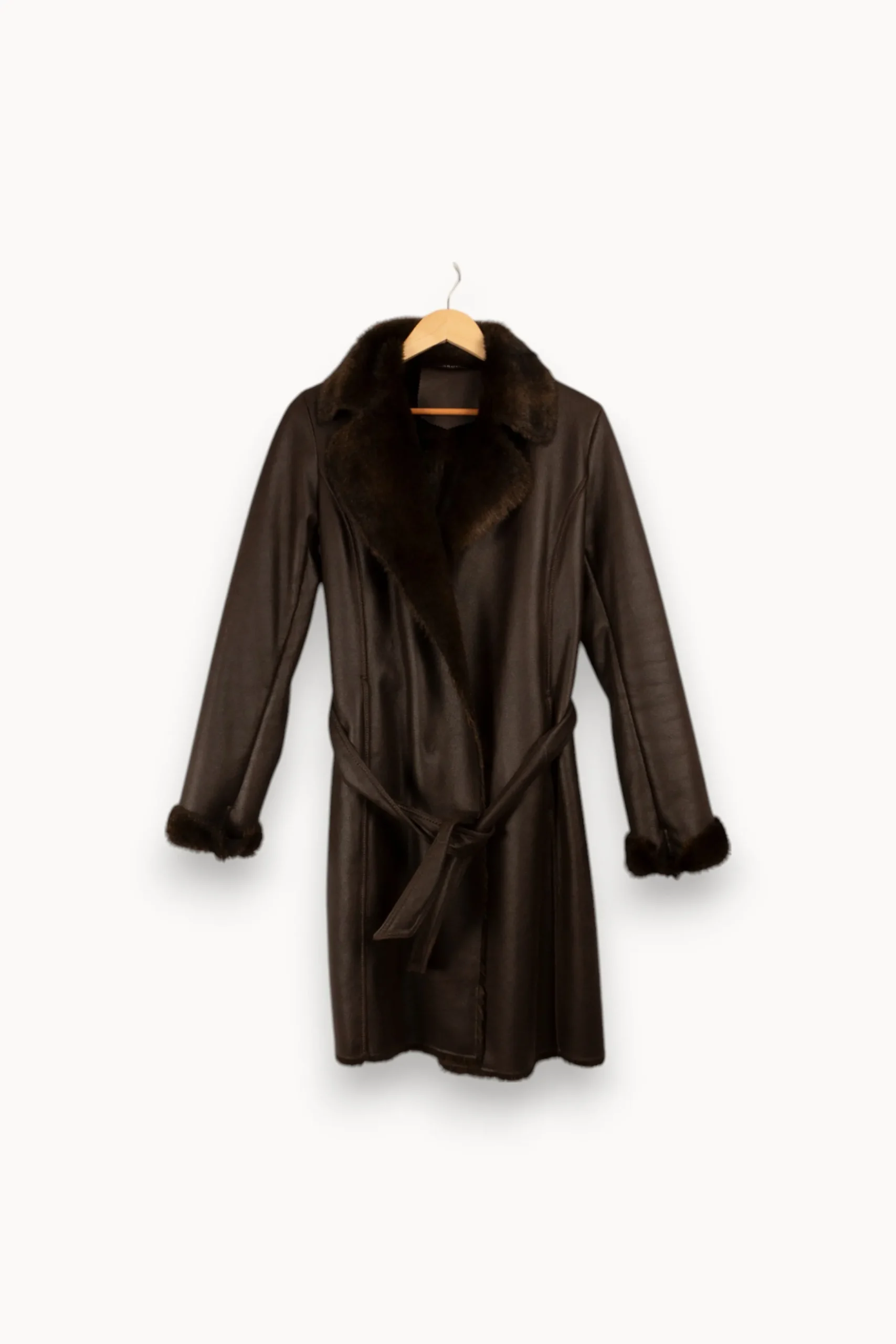 Flash Sale Caroll Manteau à fourrure - Taille S/36 Marron