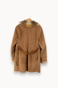 Best One Step Manteau avec fourrure - Taille XXL/44 Marron