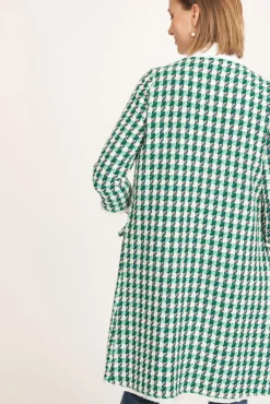Shop La Fée Maraboutée Manteau pieds de coq - L/40 Vert