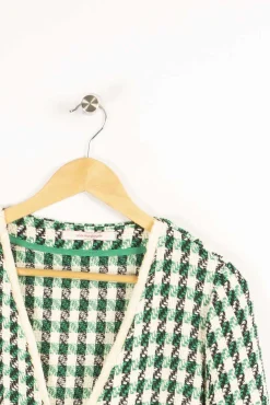 Shop La Fée Maraboutée Manteau pieds de coq - L/40 Vert