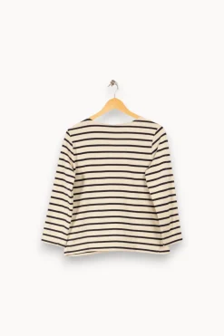 Online Sézane Marinière beige et e - Taille S/36 Bleu