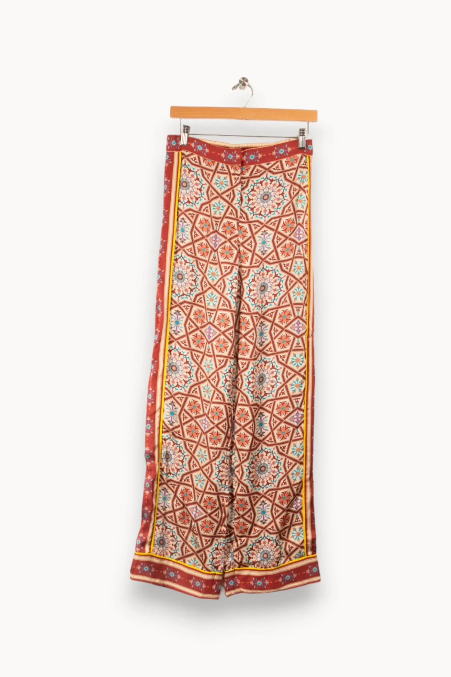Hot Notshy Cashmere Pantalon à motifs - Taille M/38 Rouge