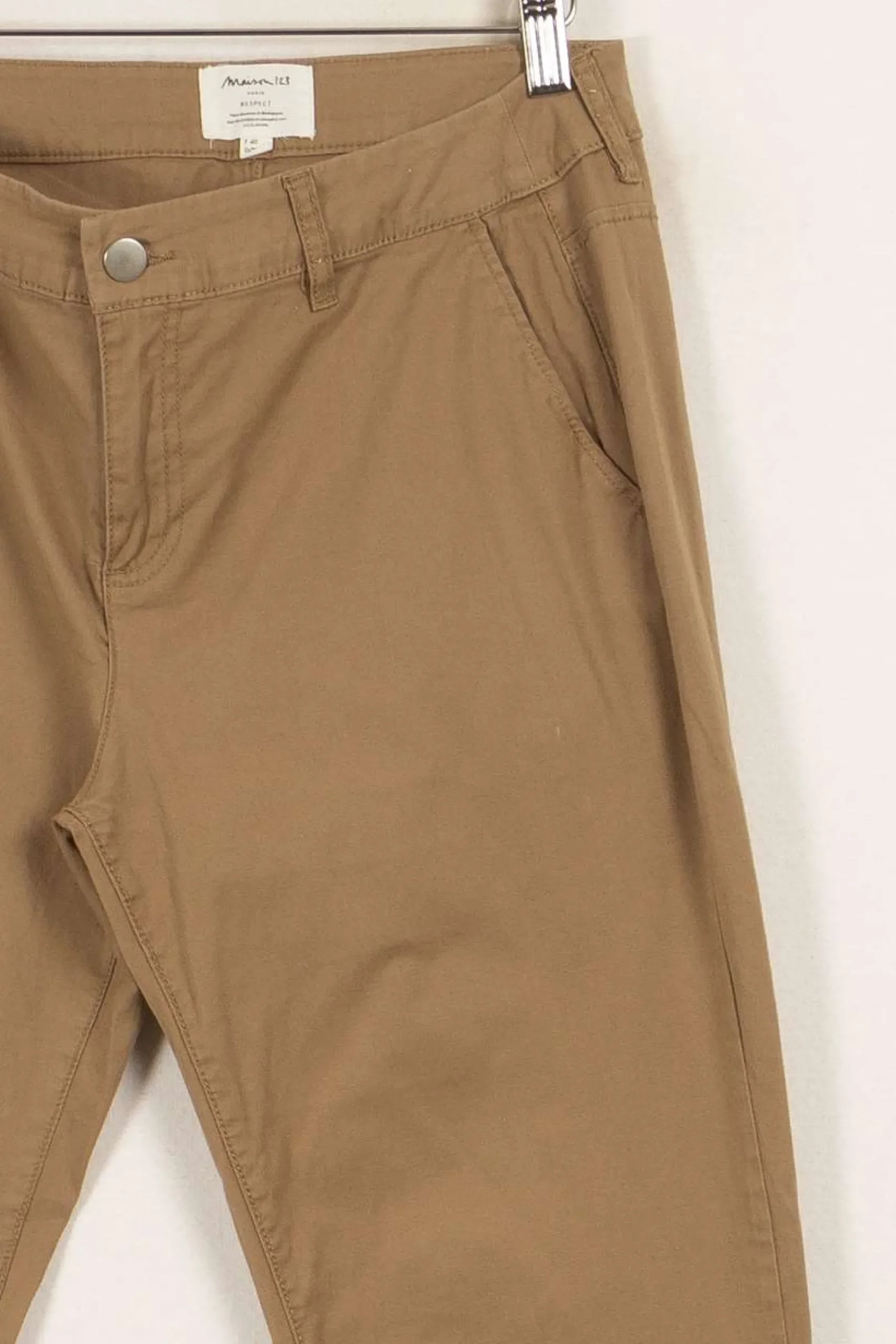Discount Maison 123 Pantalon - Taille L/40 Beige